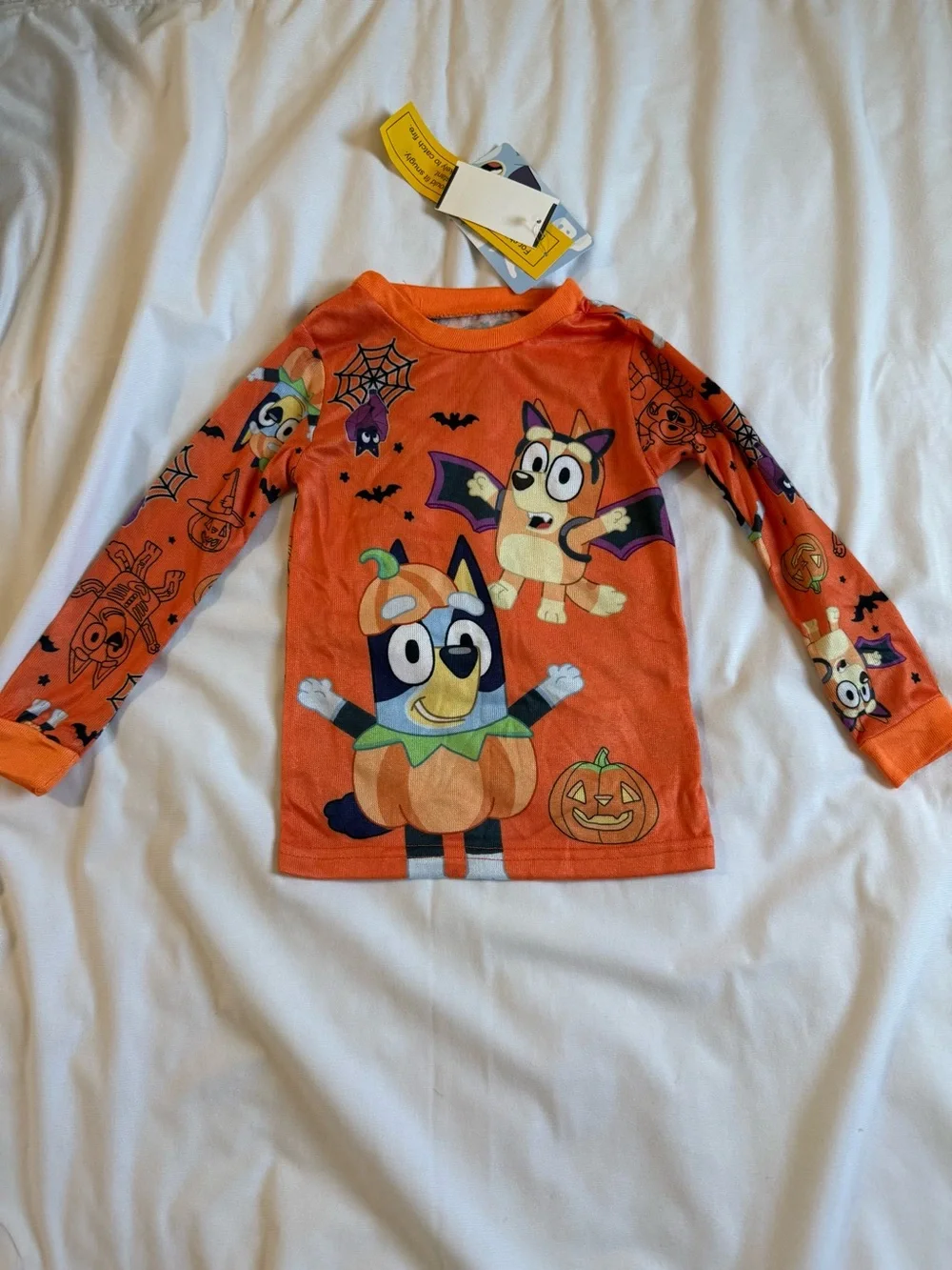 🆕 Bluey Kids' Orange Halloween Pajama Set